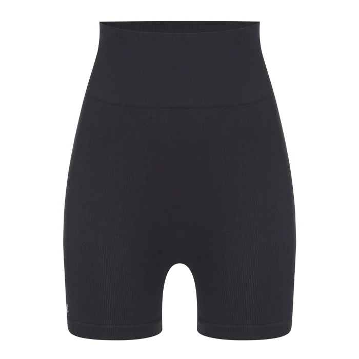 Seamless ribbed shorts Dark graphite