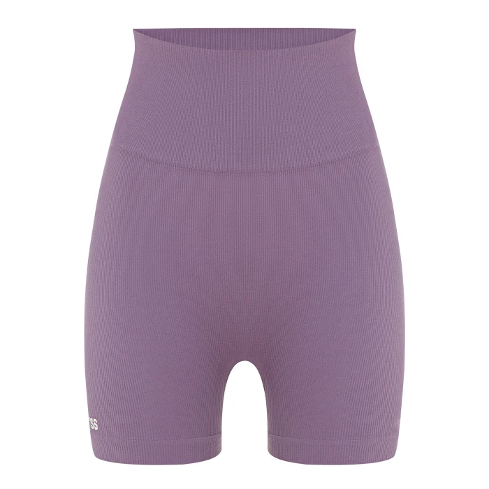 Seamless ribbed shorts Plum